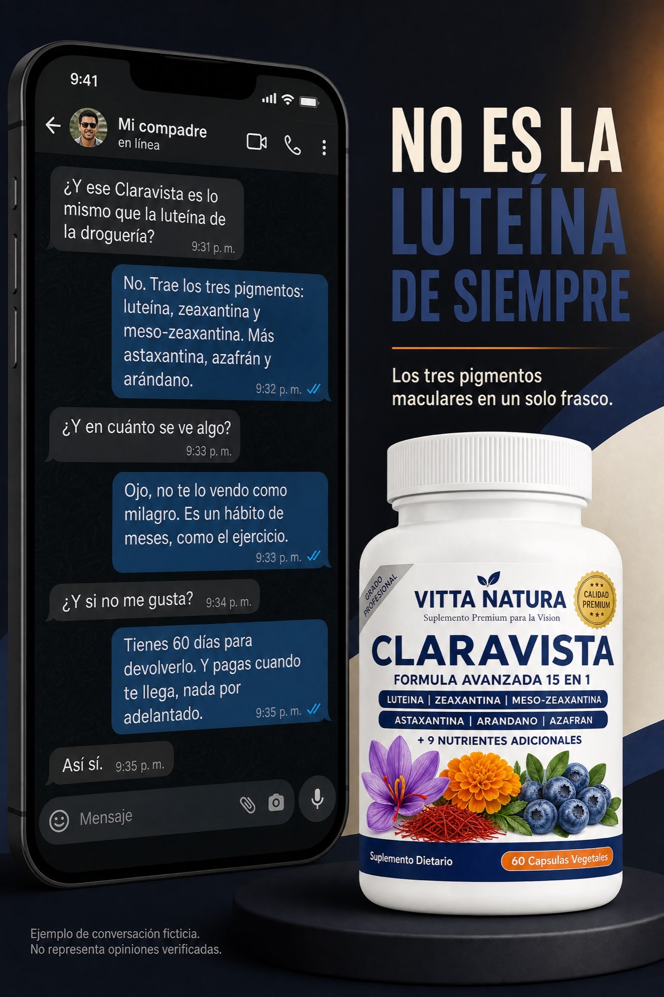 Conversación ilustrativa: no es la luteína de siempre