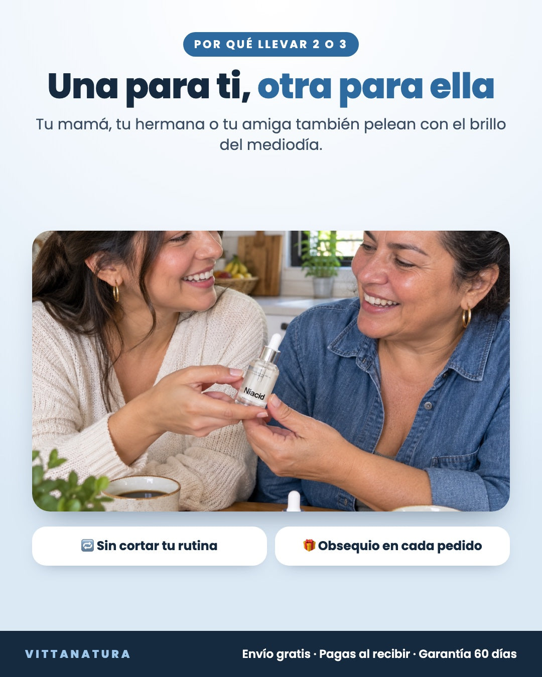 Una para ti, otra para ella: por qué llevar 2 o 3 frascos