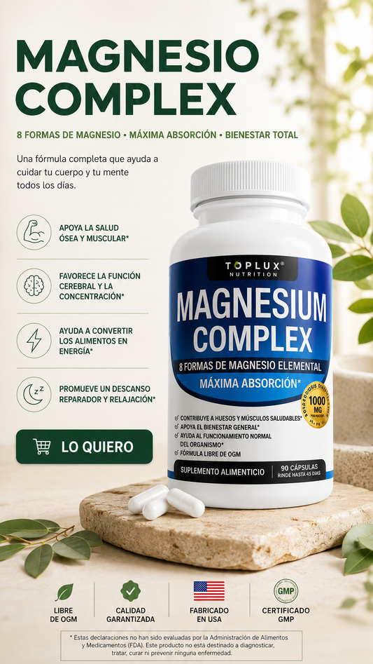 Magnesium Complex | 8 Formas de Magnesio | 90 Cápsulas