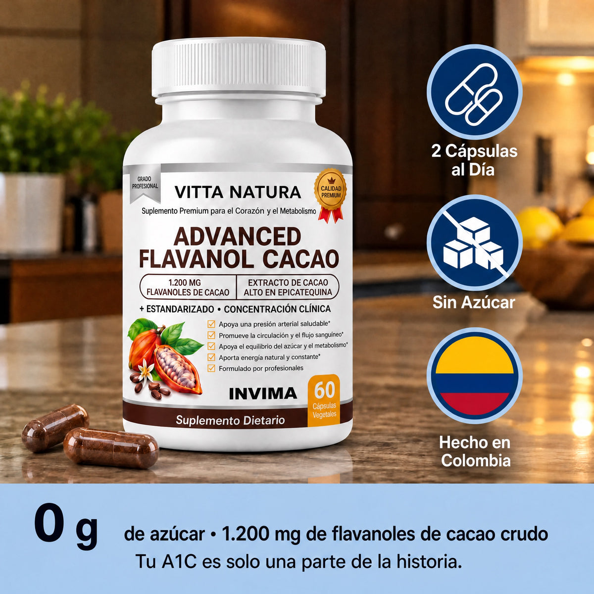 Advanced Flavanol Cacao sin azúcar