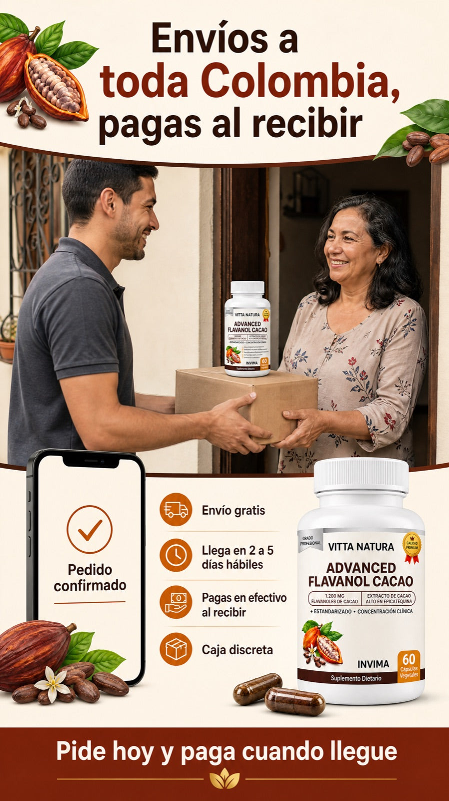 Envíos a toda Colombia, pagas al recibir