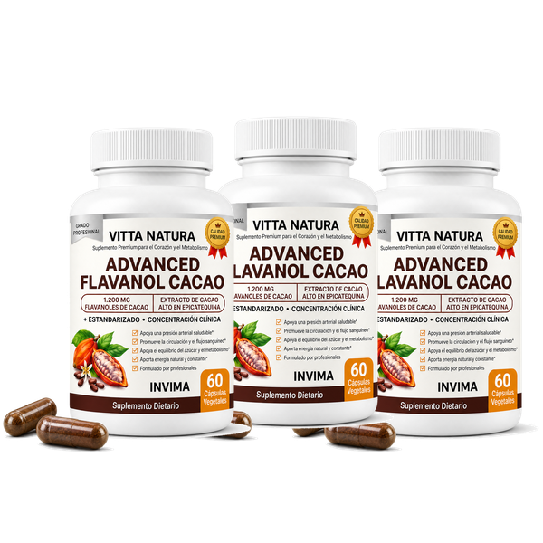 3 frascos de Advanced Flavanol Cacao