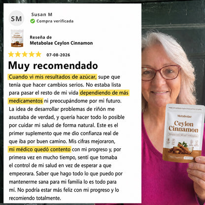 Reseña de Susan M., clienta de Metabolae en Estados Unidos