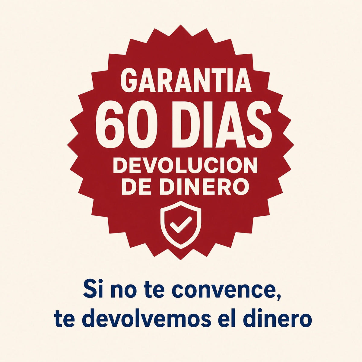 Garantía de 60 días con devolución de dinero