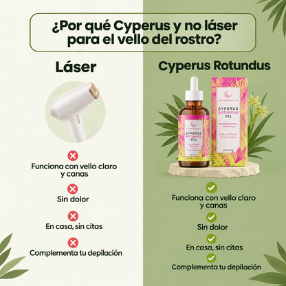 Por qué Cyperus y no láser para el vello del rostro
