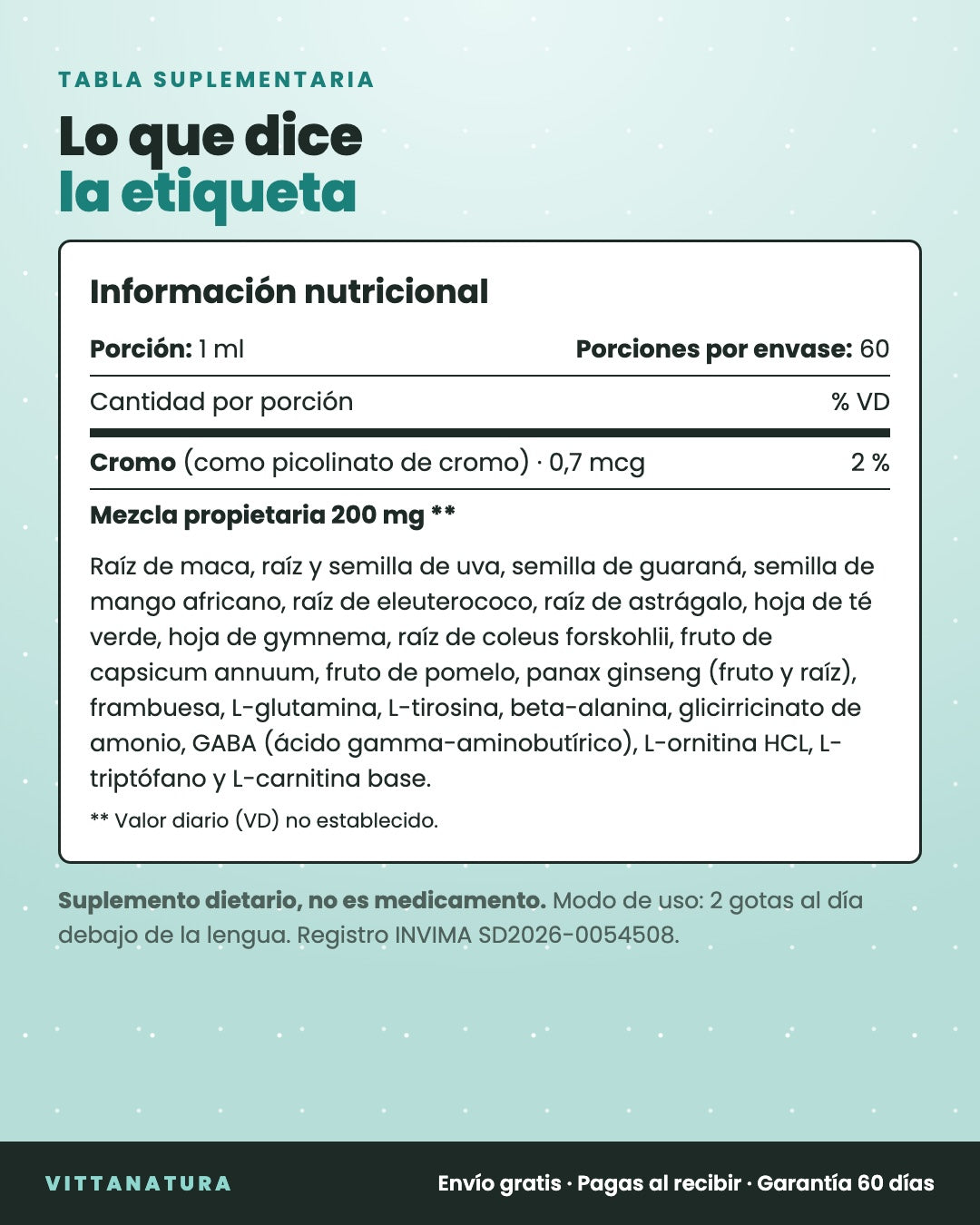 Tabla suplementaria de EchoFree Pro