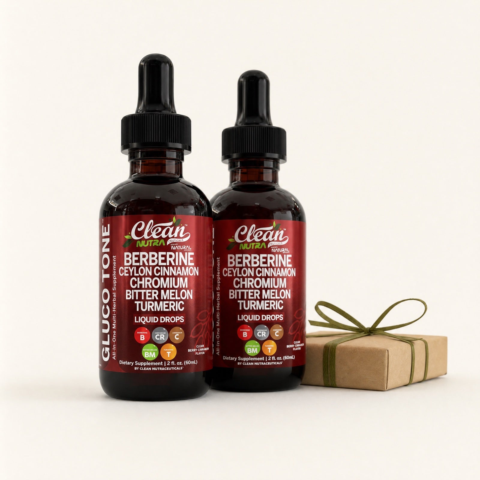 Dos frascos de Gluco Tone con obsequio