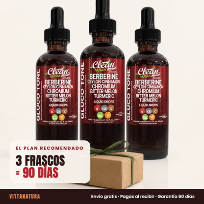 3 frascos de Gluco Tone, el plan de 90 días