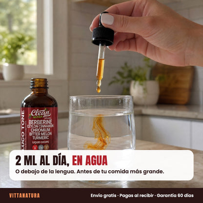 2 ml al día en un vaso de agua