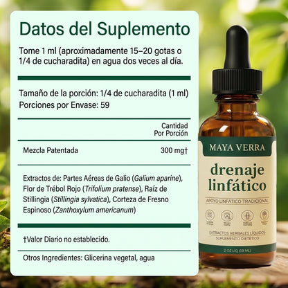 Datos del suplemento Mayaverra: 1 ml dos veces al día, mezcla patentada de 300 mg