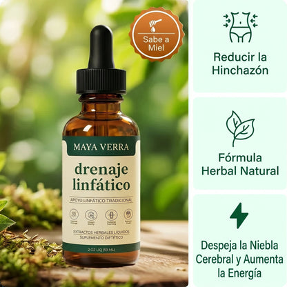 Mayaverra Drenaje Linfático: sabe a miel, reduce la hinchazón, fórmula herbal natural, despeja la niebla cerebral