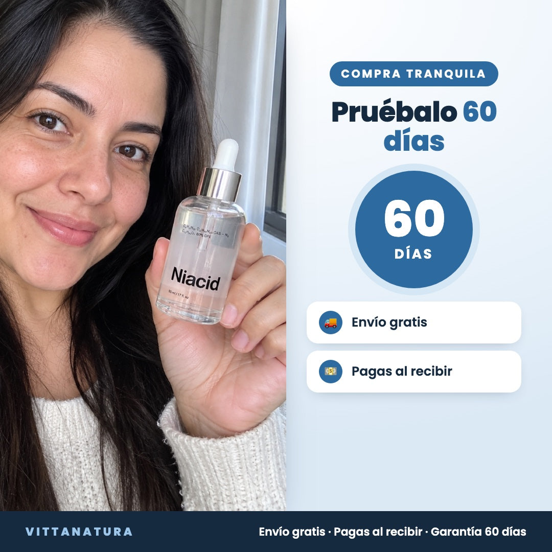 Garantía de 60 días, envío gratis y pago al recibir