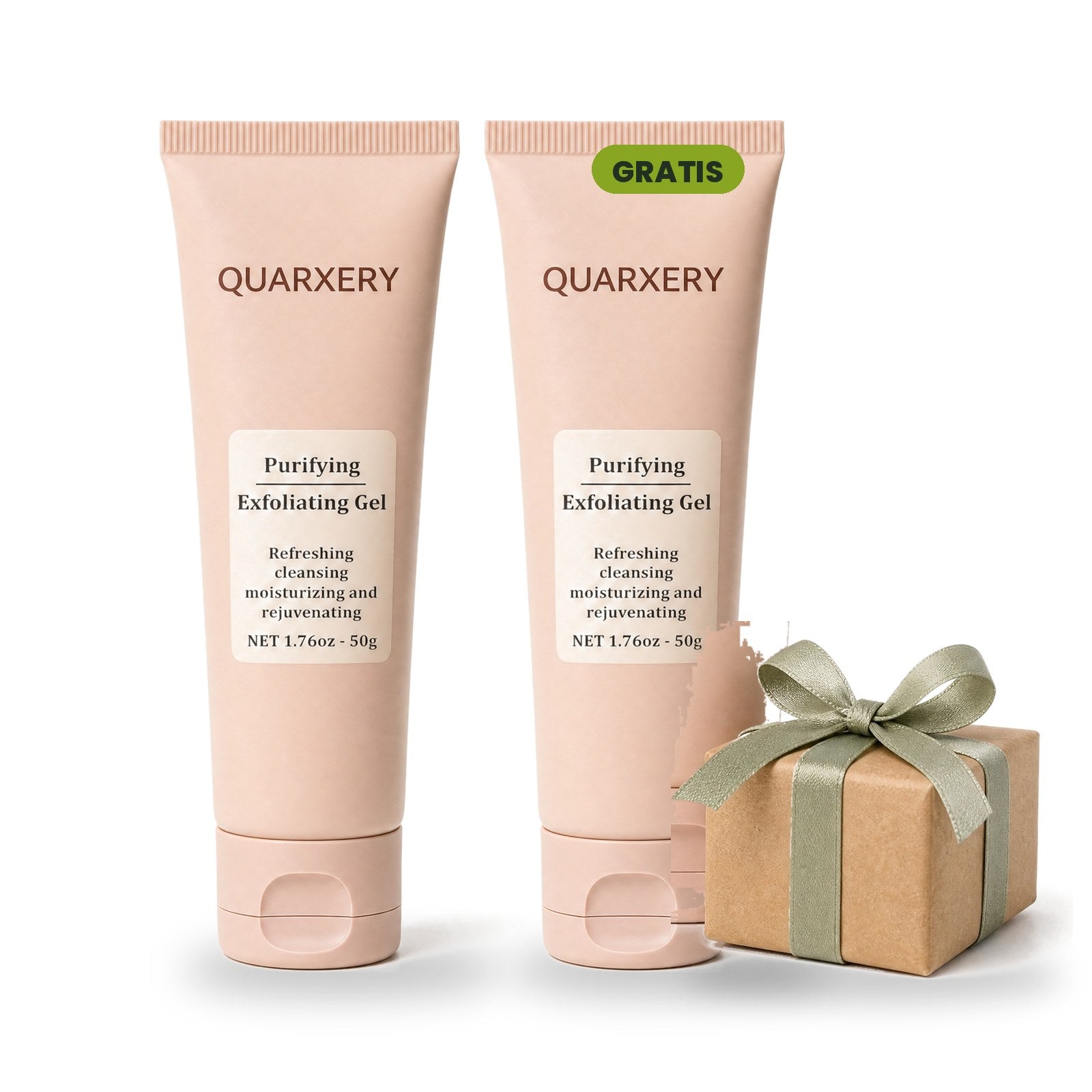 Oferta 2x1 Quarxery: dos tubos de gel exfoliante, uno gratis, con obsequio sorpresa