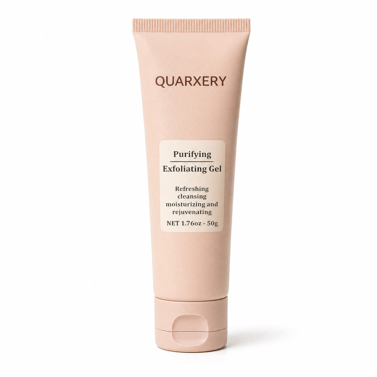 Quarxery Purifying Exfoliating Gel, tubo de 50 g, fondo blanco