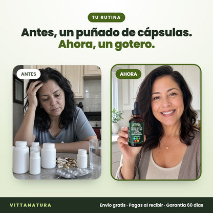 Antes, un puñado de cápsulas. Ahora, un gotero