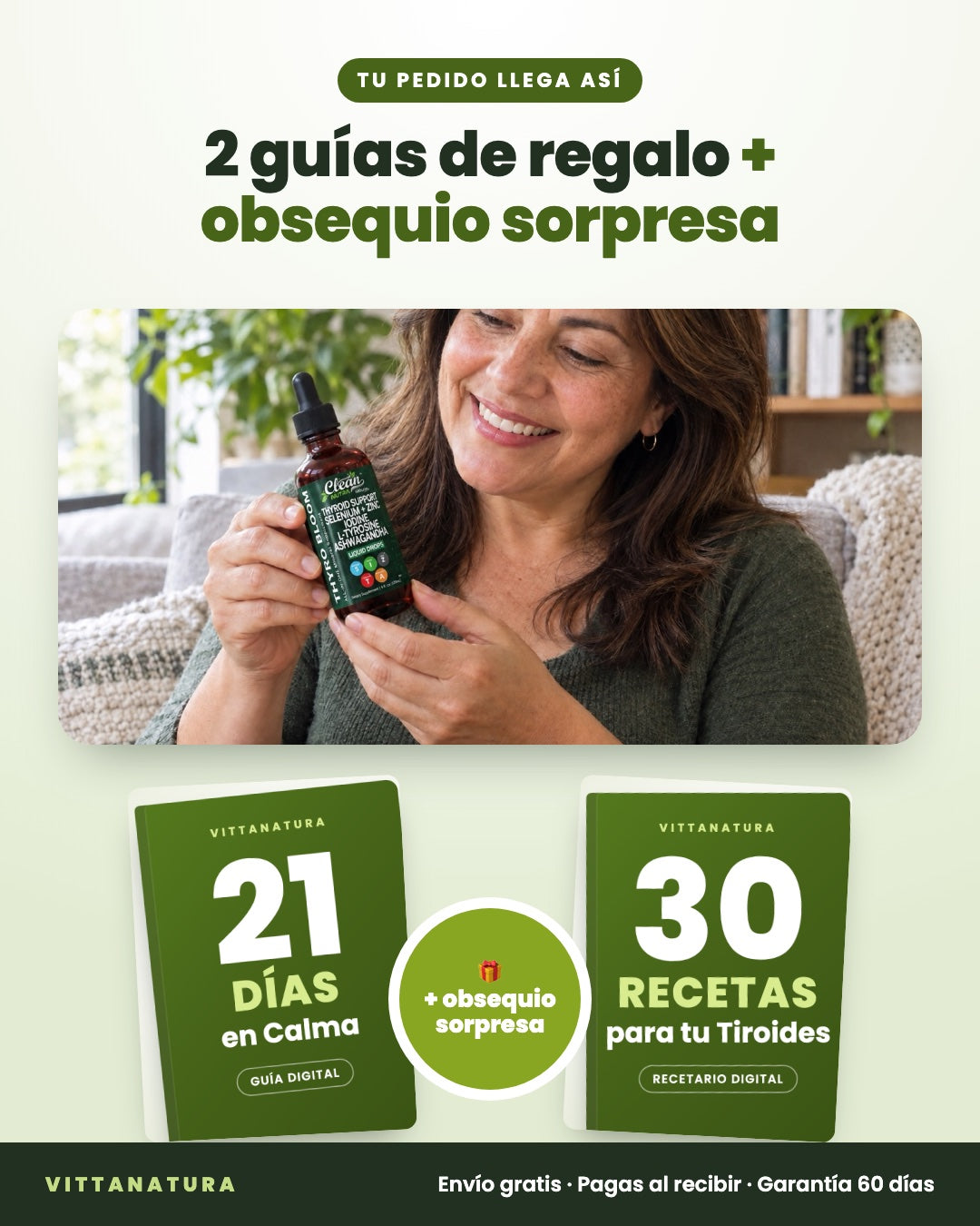 Tu pedido llega con 2 guías de regalo y un obsequio sorpresa