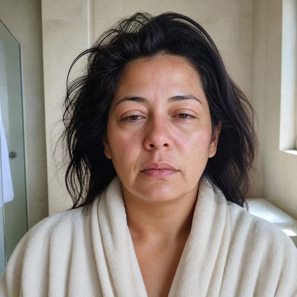 Antes: rostro con hinchazón matutina